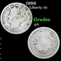 1888 Liberty Nickel 5c Grades g, good