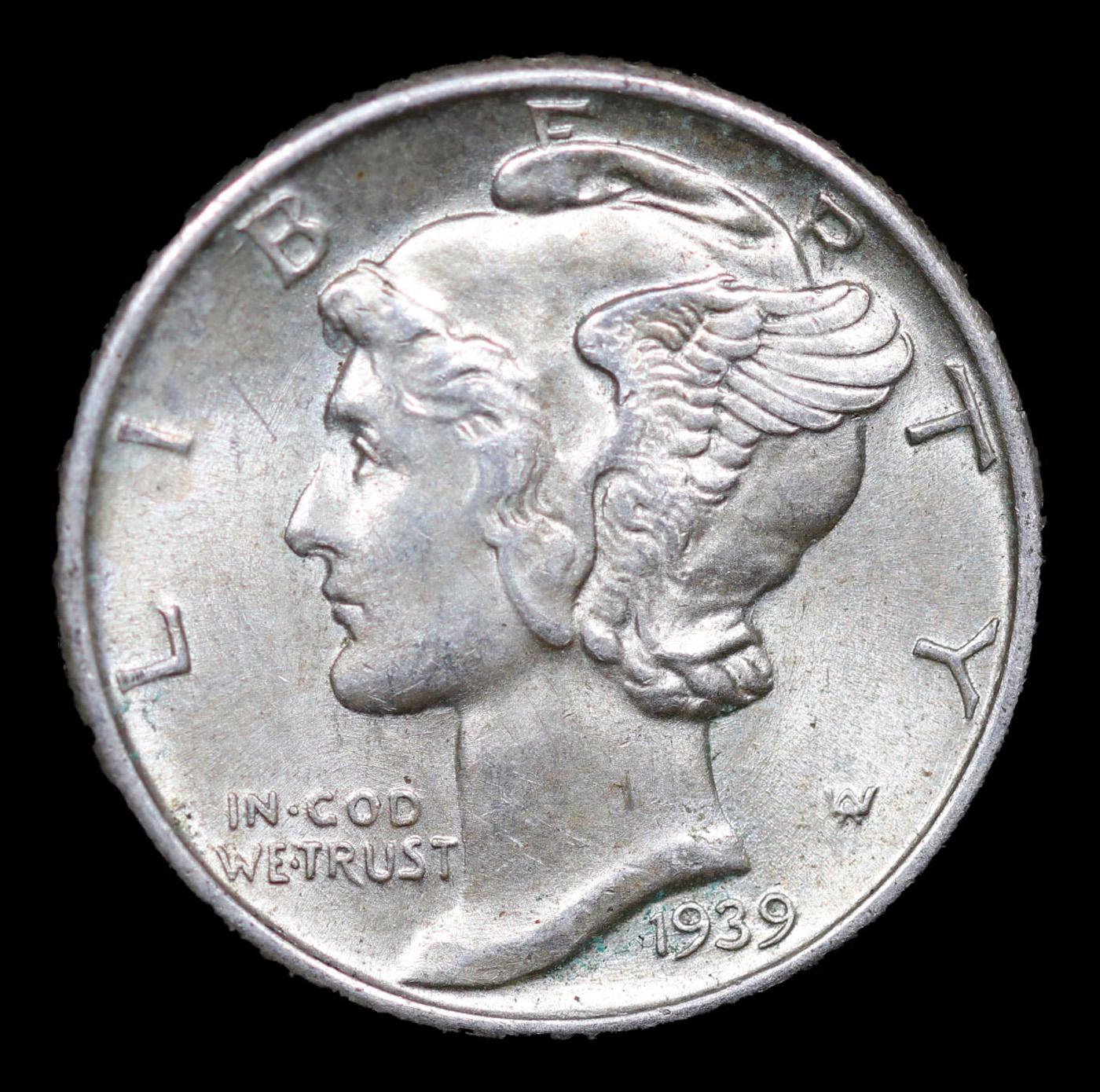 1939-p Mercury Dime 10c Grades GEM+ Unc