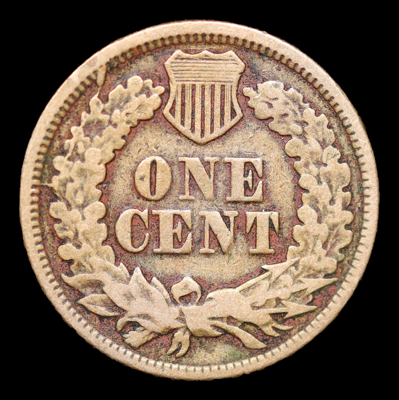 1864 CN Indian Cent 1c Grades f+