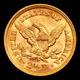 ***Auction Highlight*** 1857-p Gold Liberty Quarter Eagle $2 1/2 Graded ms64+ By SEGS (fc)