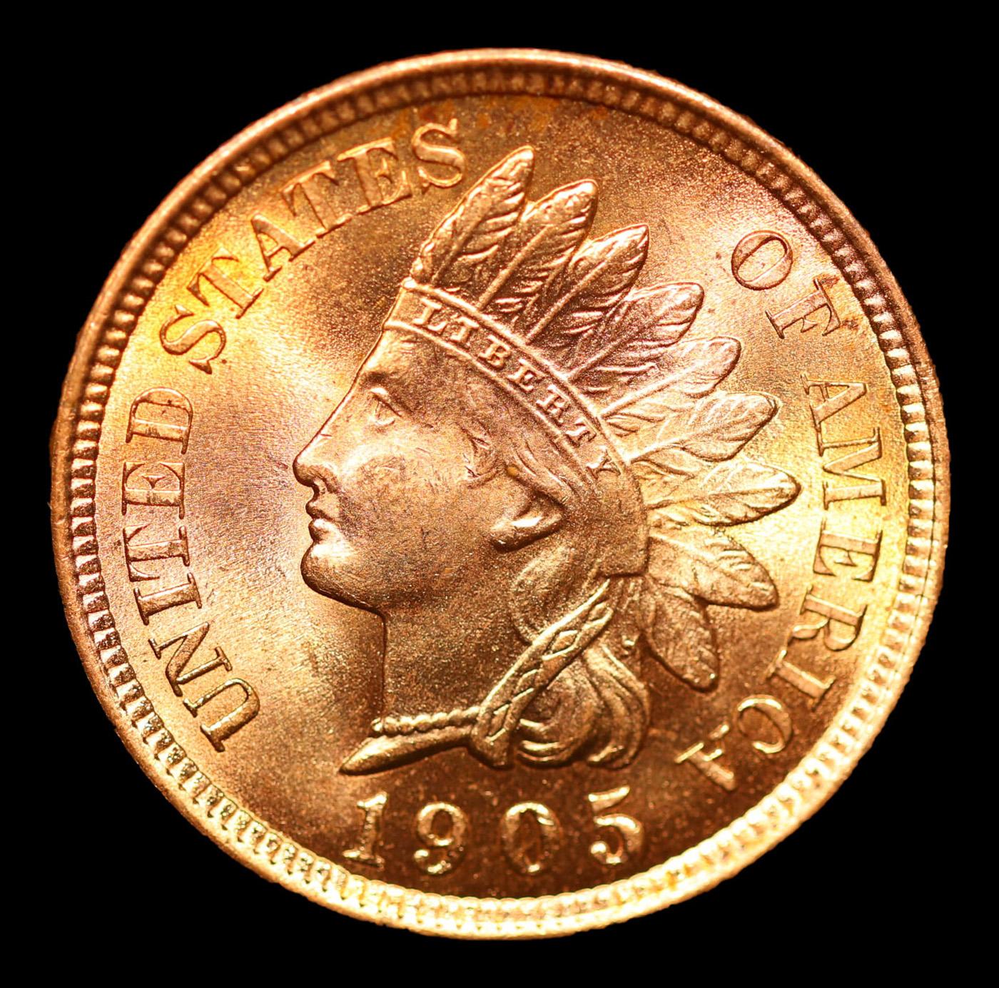 ***Auction Highlight*** 1905 Indian Cent TOP POP! 1c Graded ms67 rd By SEGS (fc)