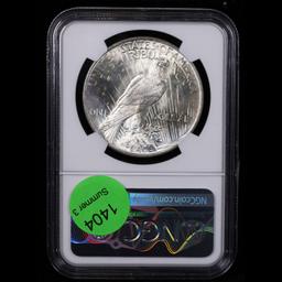 NGC 1923-p Peace Dollar $1 Graded ms65 By NGC