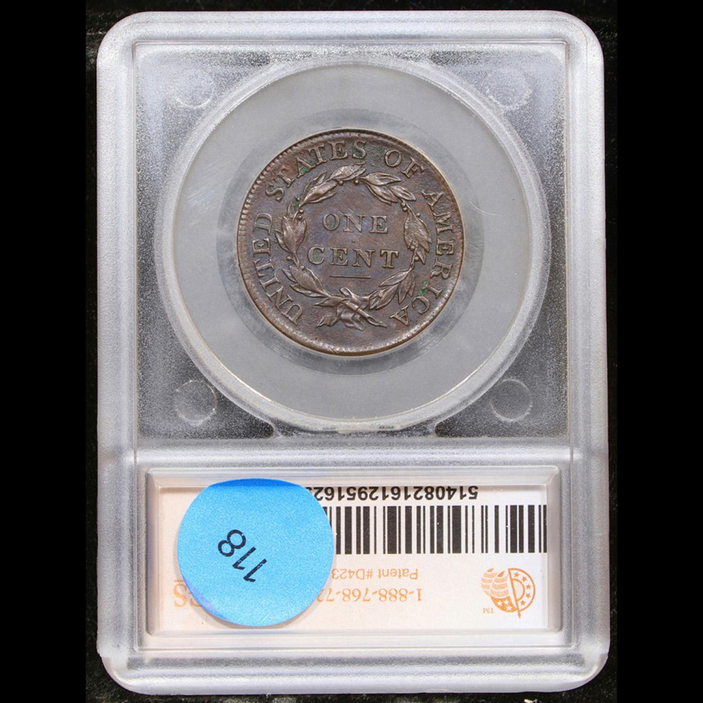 ***Auction Highlight*** 1813 Classic Head Large Cent 1c Graded au55+ By SEGS (fc)