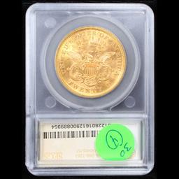 ***Auction Highlight*** 1867-s Gold Liberty Double Eagle $20 Graded ms61 By SEGS (fc)