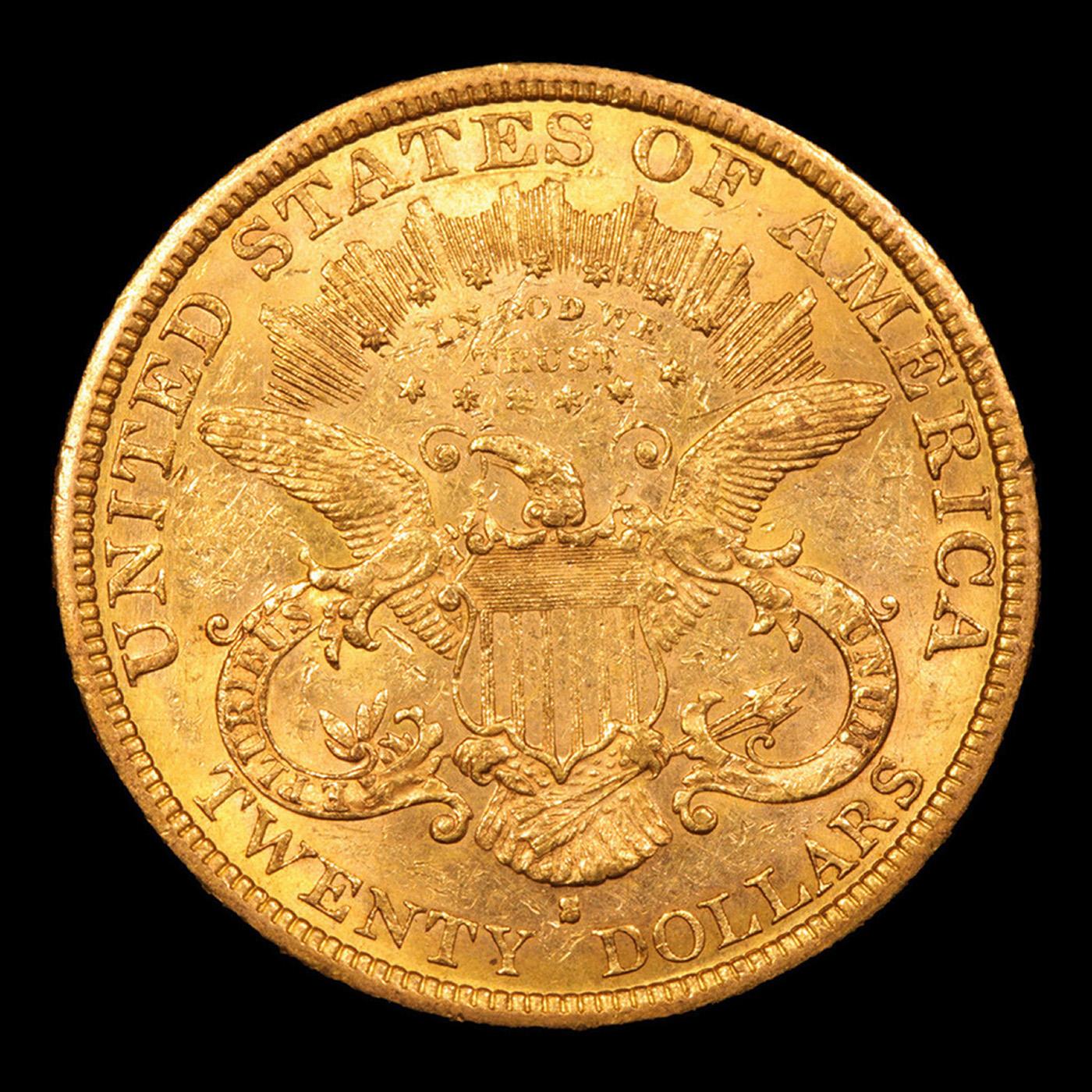 ***Auction Highlight*** 1879-s Gold Liberty Double Eagle 20 Graded Select Unc By USCG (fc)