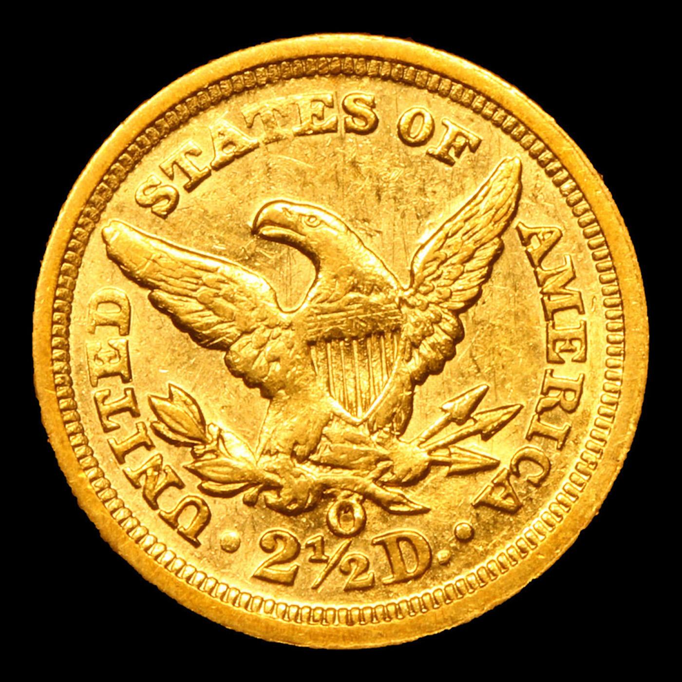 ***Auction Highlight*** 1847-o Gold Liberty Quarter Eagle $2 1/2 Graded ms63 By SEGS (fc)