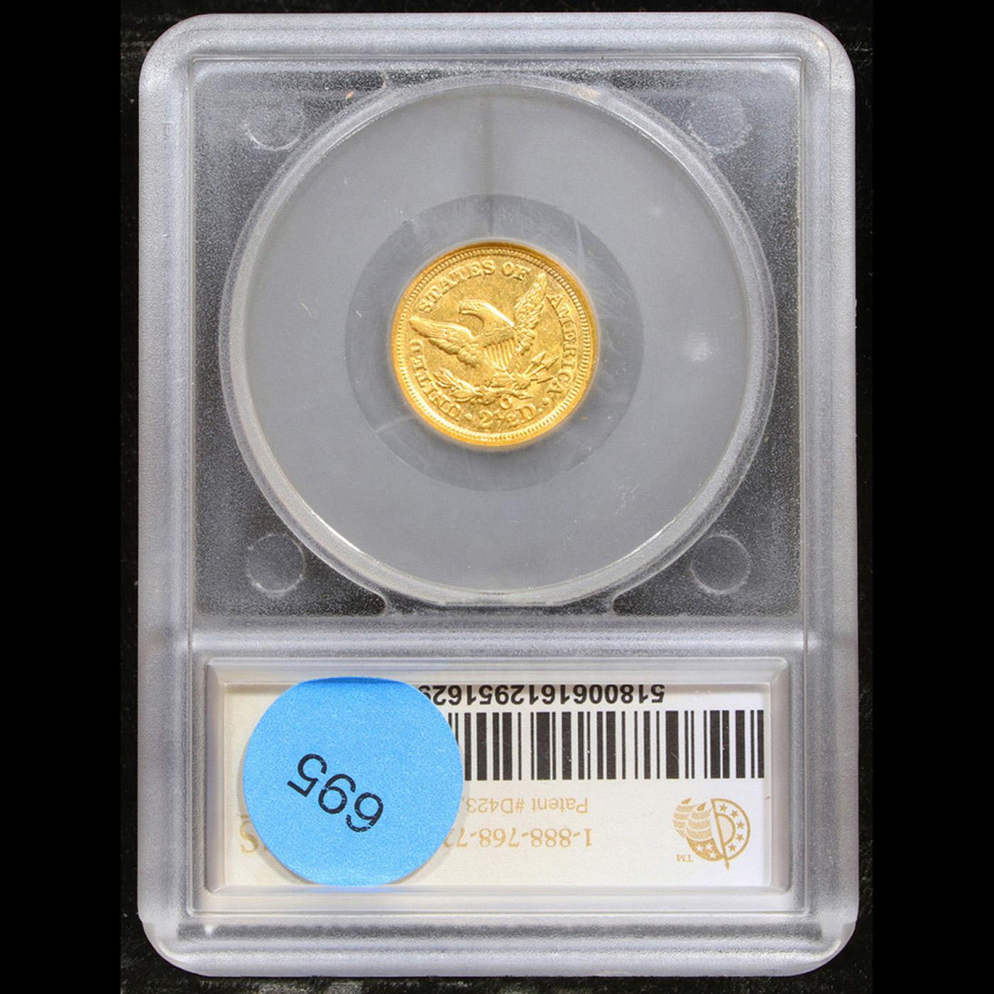 ***Auction Highlight*** 1847-o Gold Liberty Quarter Eagle $2 1/2 Graded ms63 By SEGS (fc)