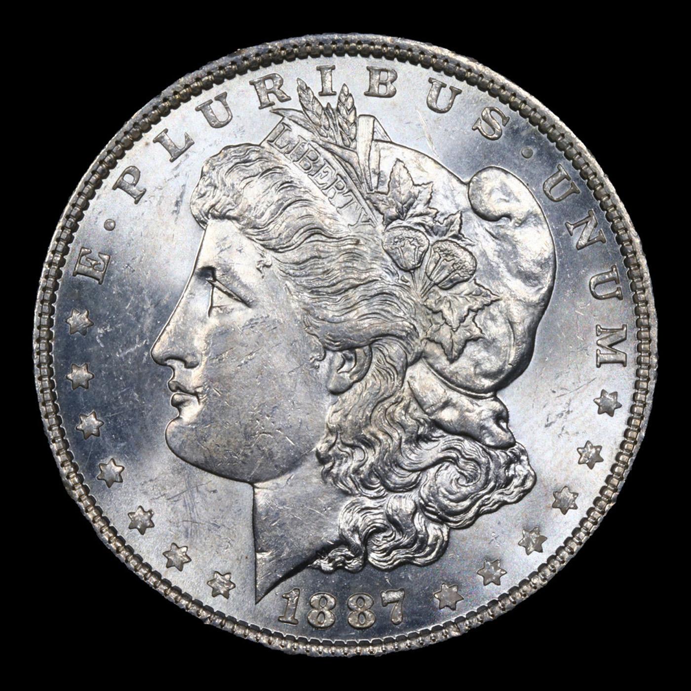 1887-p Morgan Dollar $1 Grades Choice Unc