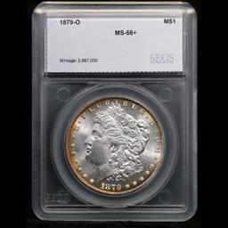 ***Auction Highlight*** 1879-o Morgan Dollar TOP POP! $1 Graded ms66+ By SEGS (fc)