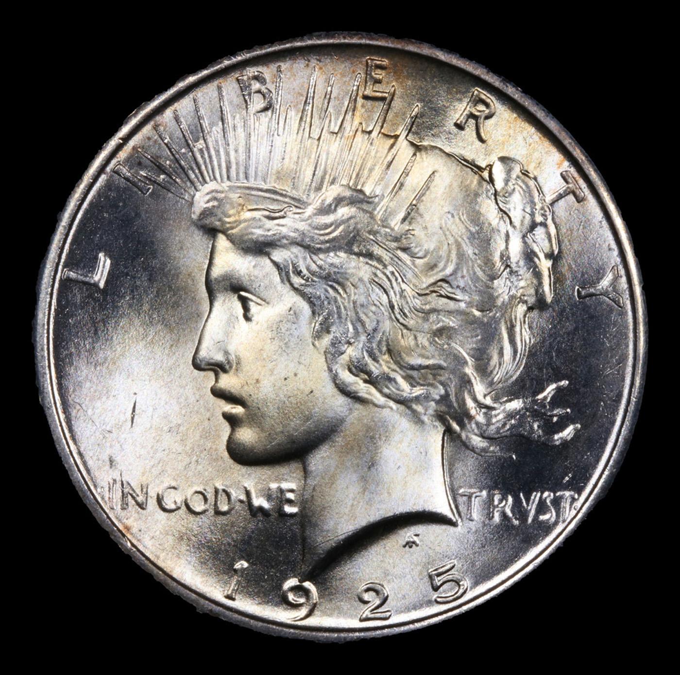 ***Auction Highlight*** 1925-p Peace Dollar Near TOP POP! $1 Graded ms67 By SEGS (fc)