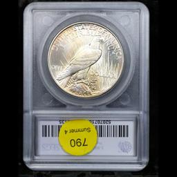 ***Auction Highlight*** 1925-p Peace Dollar Near TOP POP! $1 Graded ms67 By SEGS (fc)