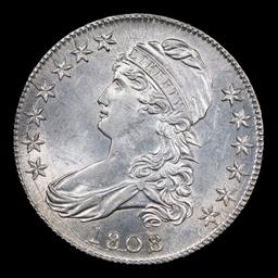 ***Auction Highlight*** 1808/7 Capped Bust Half Dollar O-101 50c Graded ms63 By SEGS (fc)