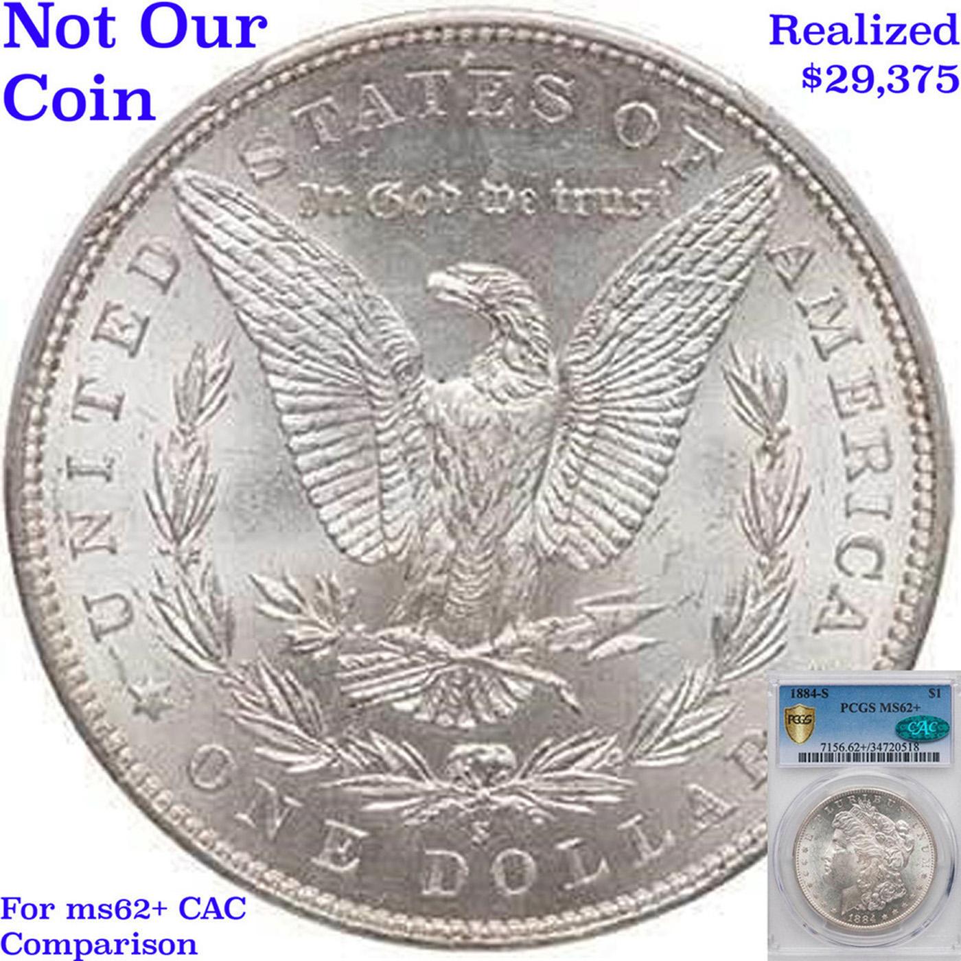 ***Auction Highlight*** 1884-s Morgan Dollar 1 Graded ms62+ By SEGS (fc)