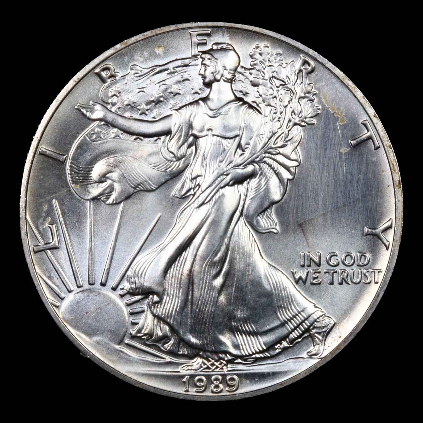 1989 Silver Eagle Dollar $1 Grades Unc Details