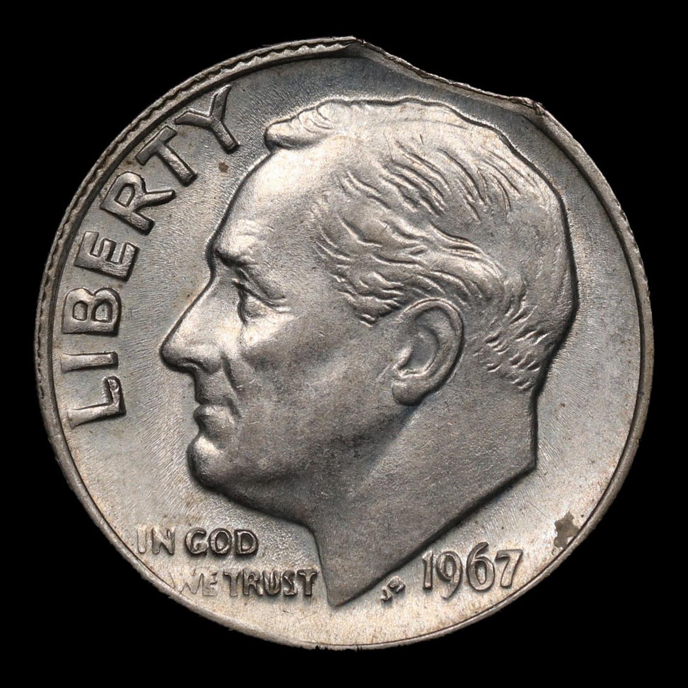 1967-p Roosevelt Dime Mint Error 10c Grades Choice+ Unc