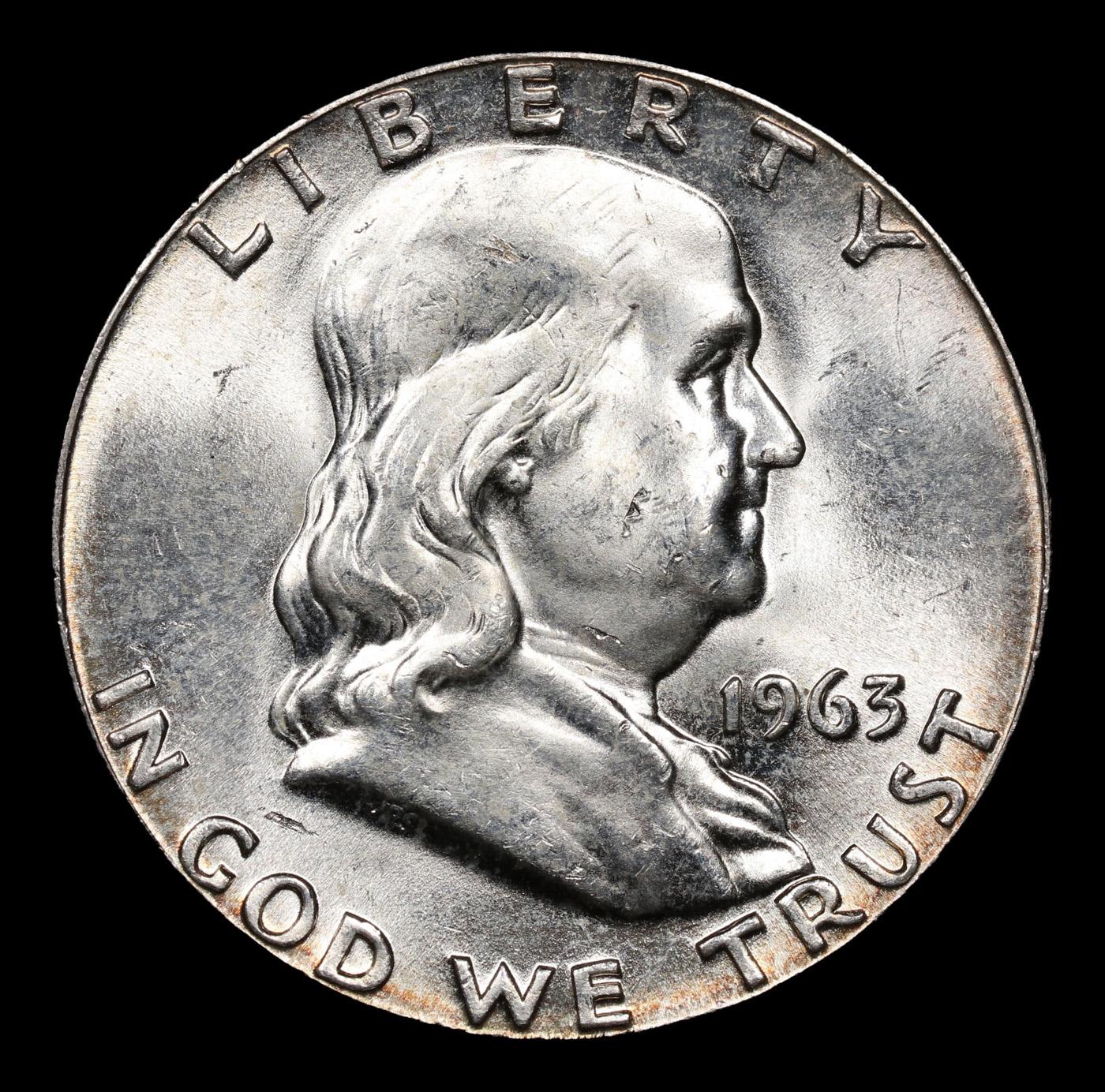 1963-p Franklin Half Dollar 50c Grades Choice Unc