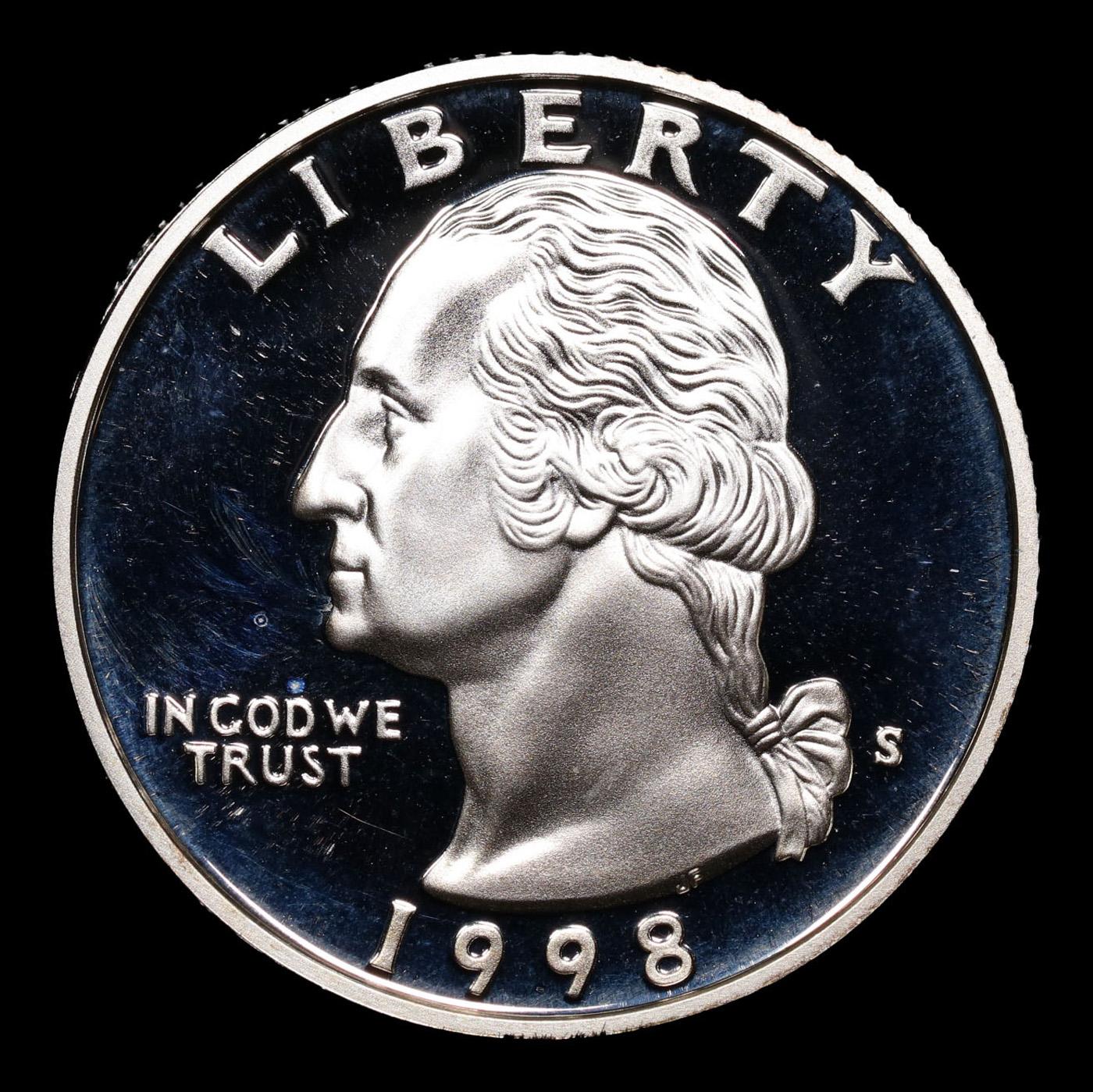 Proof 1998-s Washington Quarter 25c Grades GEM++ Proof Deep Cameo