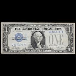 1928A $1 Blue Seal Silver Certificate "funnyback" Grades vf++