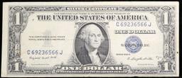 1935G $1 Blue Seal Silver Certificate No Motto Grades xf+