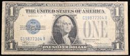 1928D $1 Blue Seal Silver Certificate Grades f+