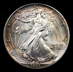 1990 Silver Eagle Dollar $1 Grades GEM+++ Unc