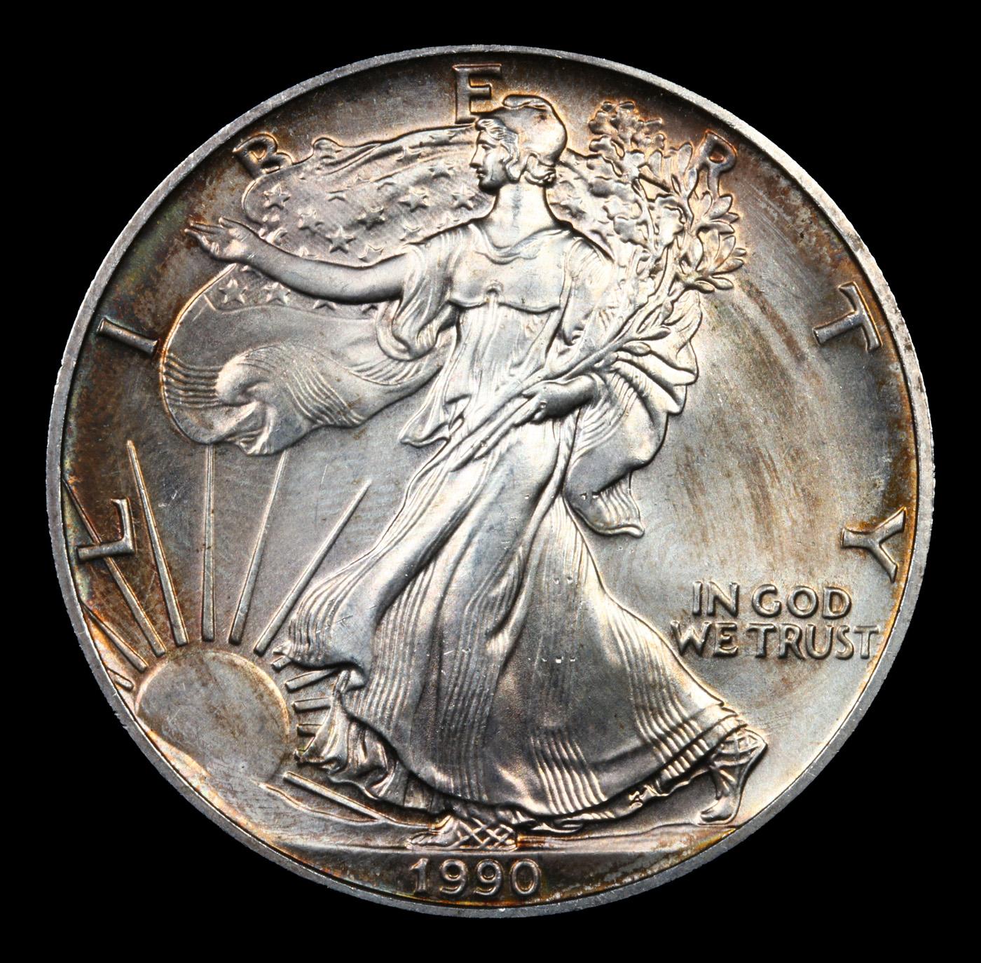 1990 Silver Eagle Dollar $1 Grades GEM+++ Unc