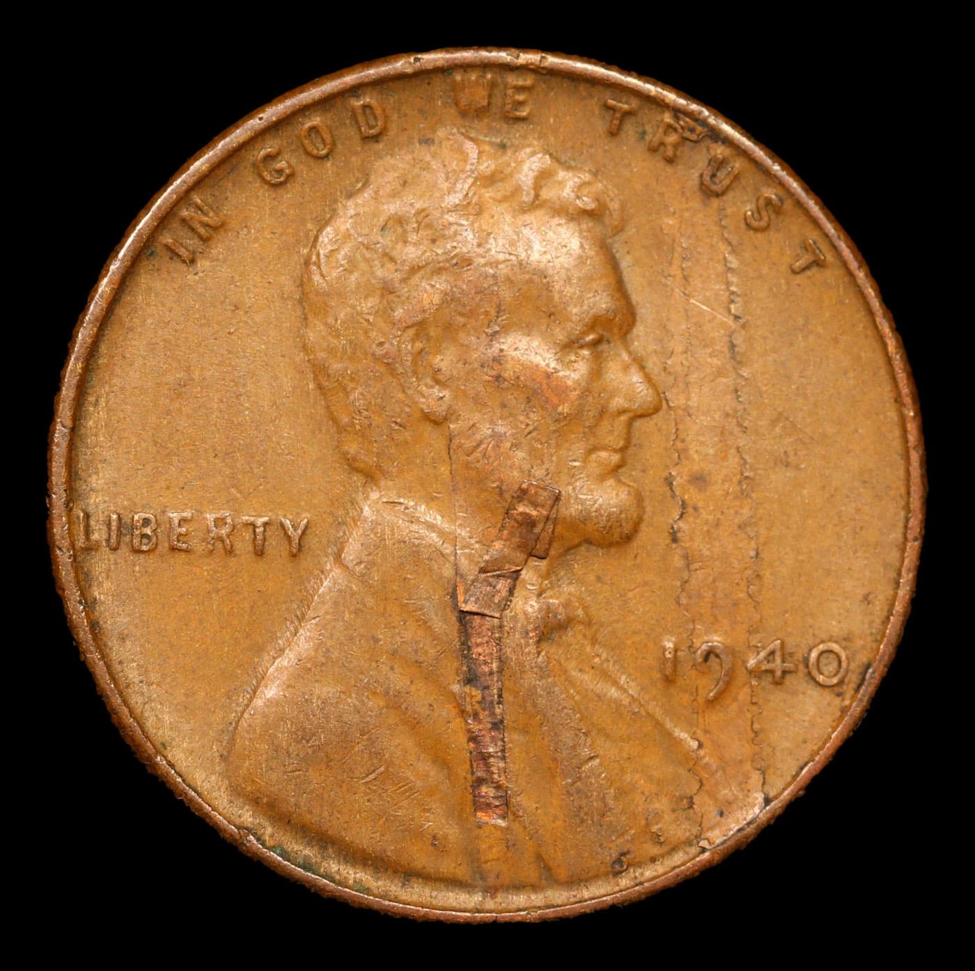 1940-p Lincoln Cent Mint Error 1c Grades Select Unc BN