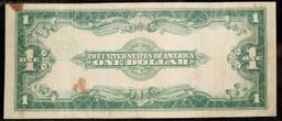 1923 $1 Large Size Blue Seal Silver Certificate, Signatures of Woods & White FR-238 Grades vf++