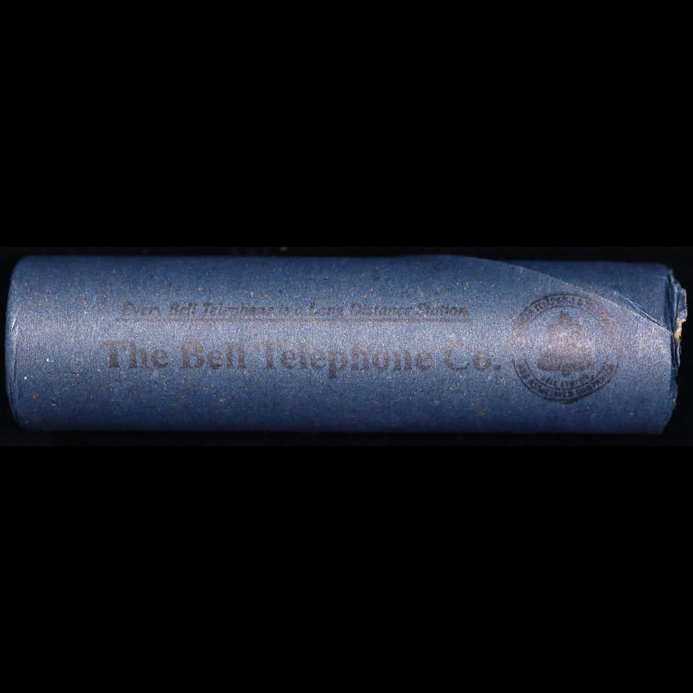 Buffalo Nickel Shotgun Roll in Old Bank Style 'Bell Telephone'  Wrapper 1925 & D Mint Ends