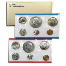 Group of 2 United States Mint Set in Original Government Packaging! From 1976-1977 with 24 Coins Ins