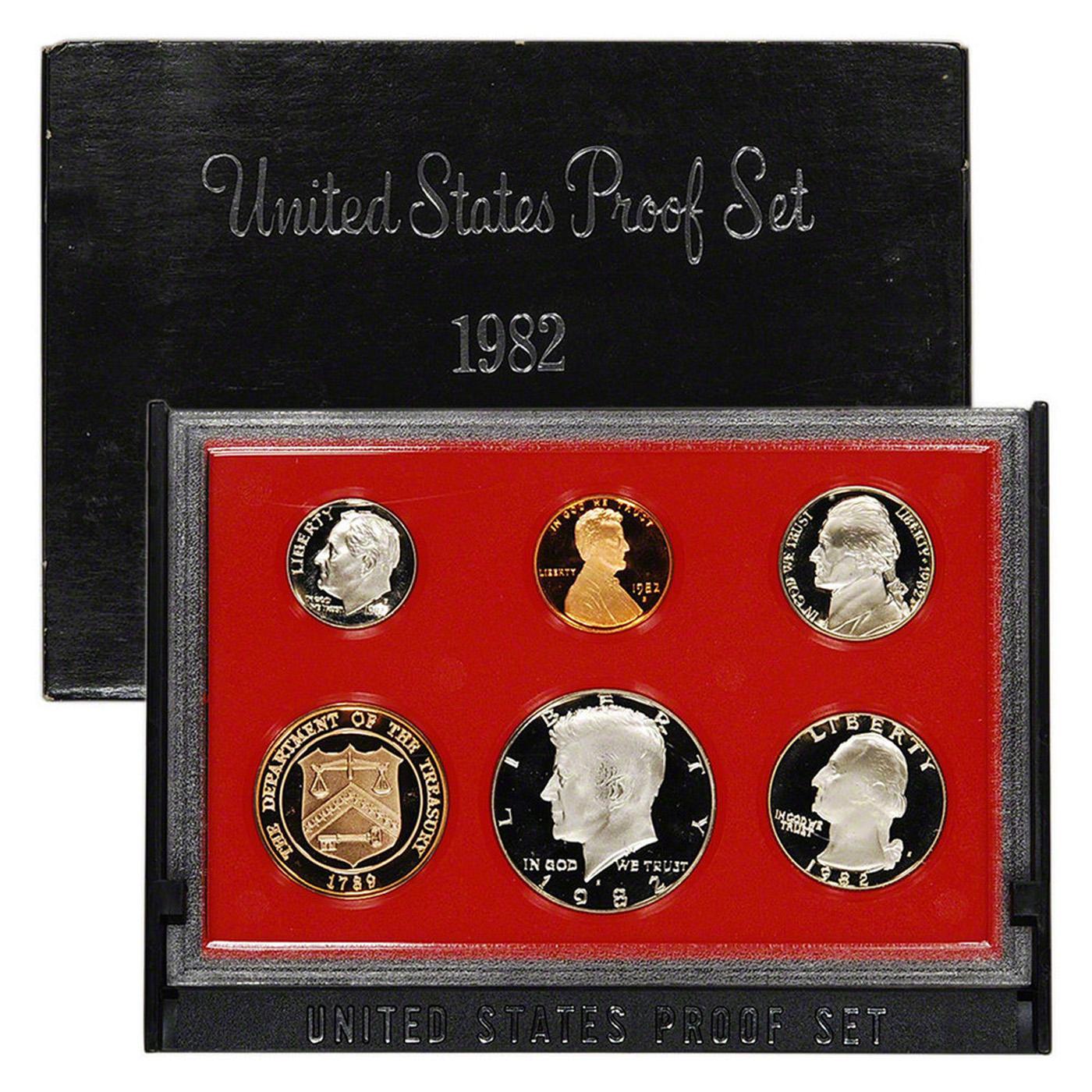 Group of 2 United States Mint Proof Sets 1982-1983 10 coins