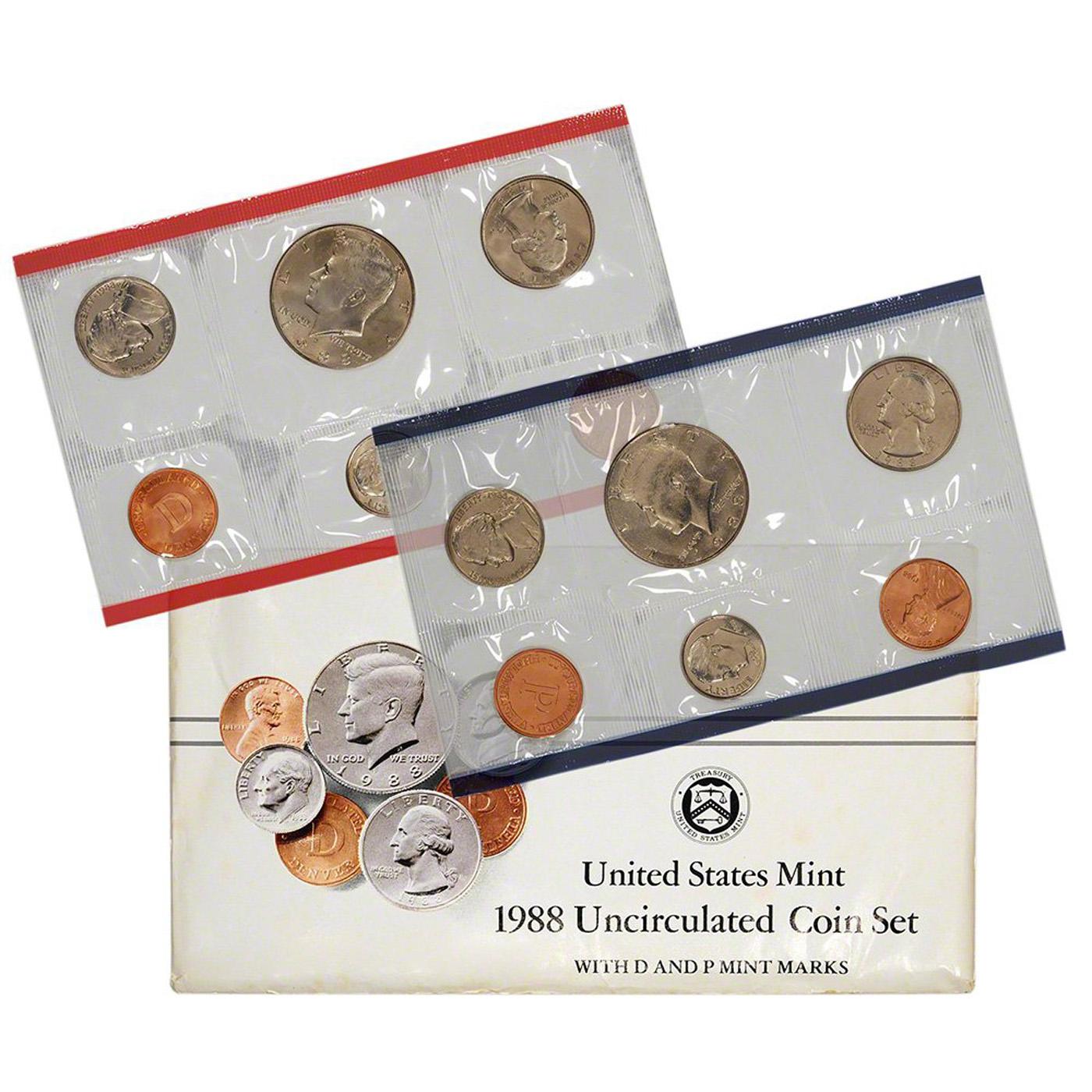 Group of 2 United States Mint Set in Original Government Packaging! From 1988-1989 with 20 Coins Ins