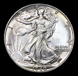 1940-p Walking Liberty Half Dollar 50c Grades Select Unc