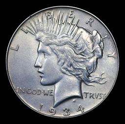 1934-p Peace Dollar $1 Grades Choice AU