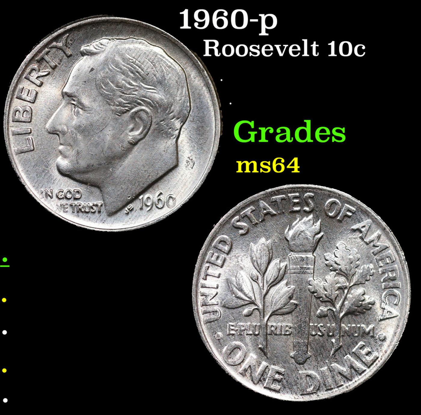 1960-p Roosevelt Dime 10c Grades Choice Unc