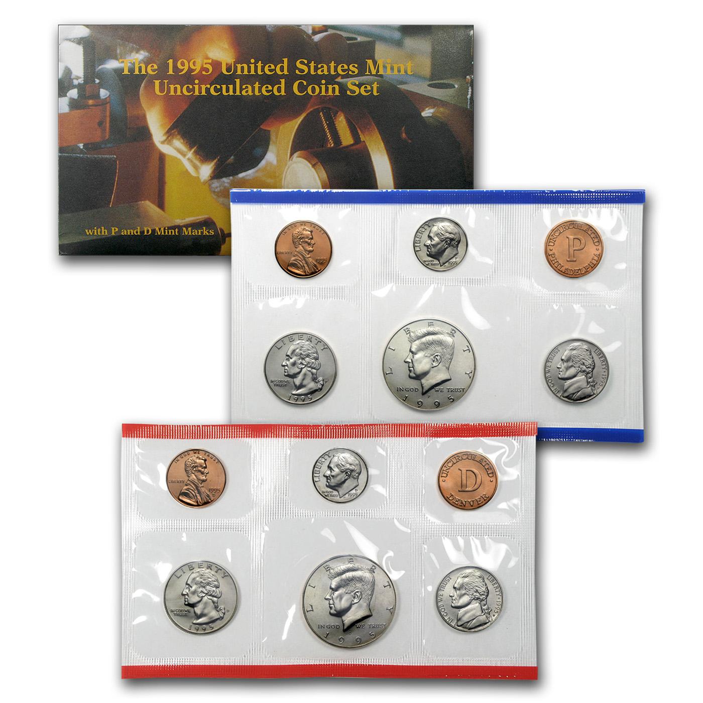 Group of 2 United States Mint Set in Original Government Packaging! From 1994-1995 with 20 Coins Ins