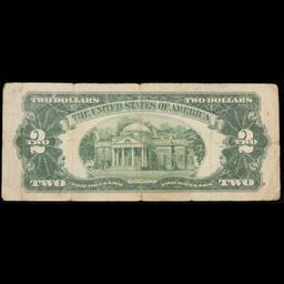 1928G $2 Red Seal United States Note Fr-1508 Grades vf+