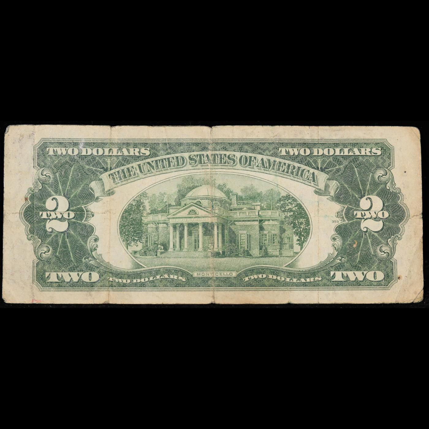 1928G $2 Red Seal United States Note Fr-1508 Grades vf+