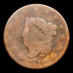 1818 Coronet Head Large Cent 1c Grades g+