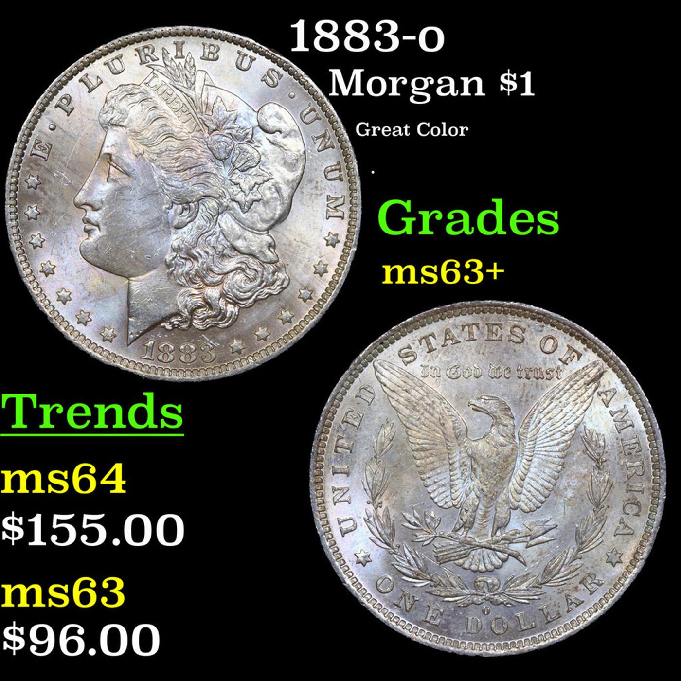 1883-o Morgan Dollar $1 Grades Select+ Unc