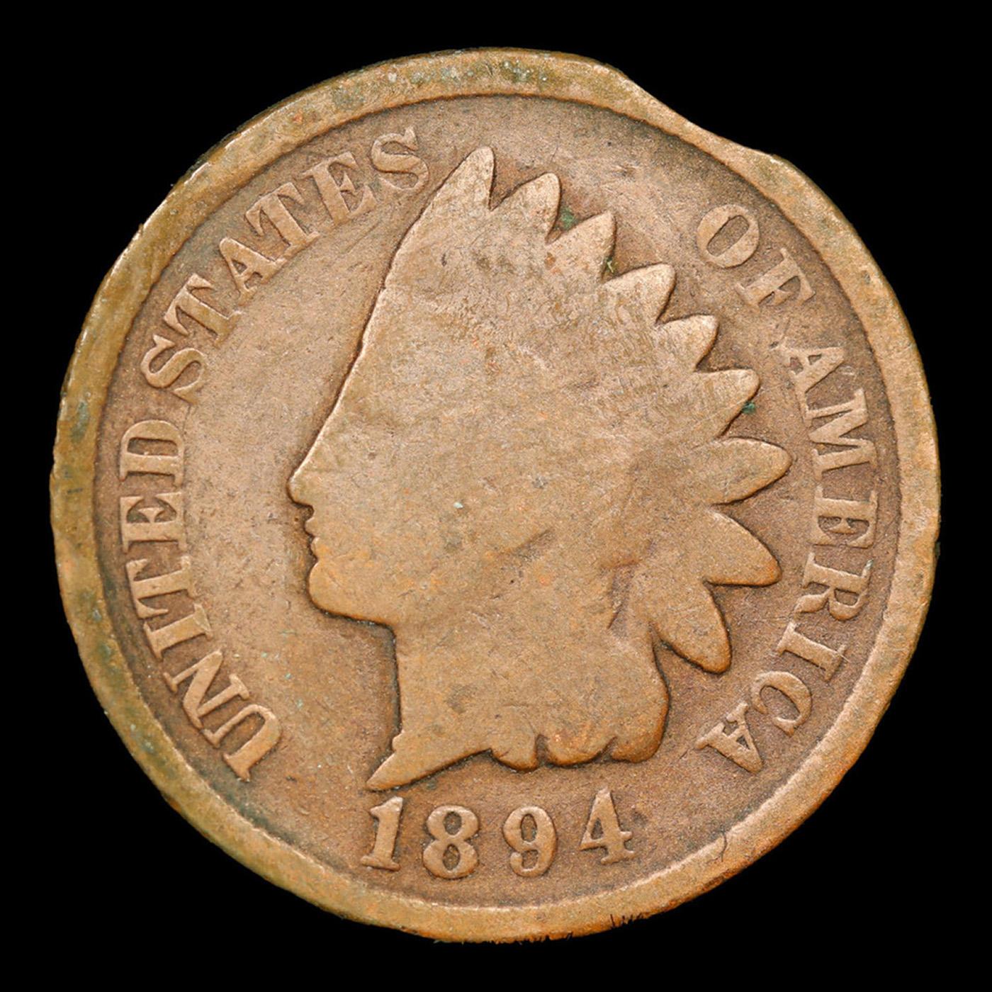 1894 Indian Cent Mint Error 1c Grades vg, very good