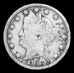 1883 n/c Liberty Nickel 5c Grades vf++