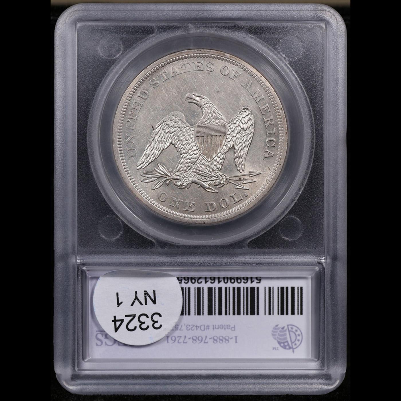 ***Auction Highlight*** 1841-p Seated Liberty Dollar $1 Graded ms63+ By SEGS (fc)