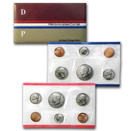 Group of 2 United States Mint Set in Original Government Packaging! From 1984-1985 with 20 Coins Ins