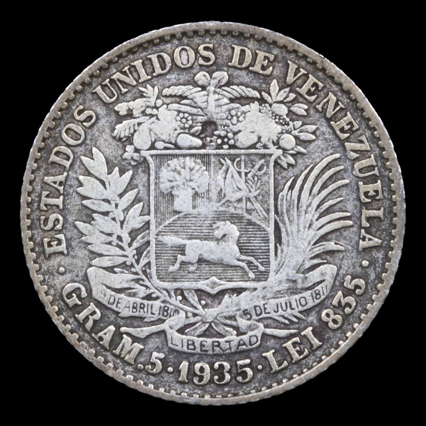 1935 Venezuela Bolivar Y-22 Grades vf++