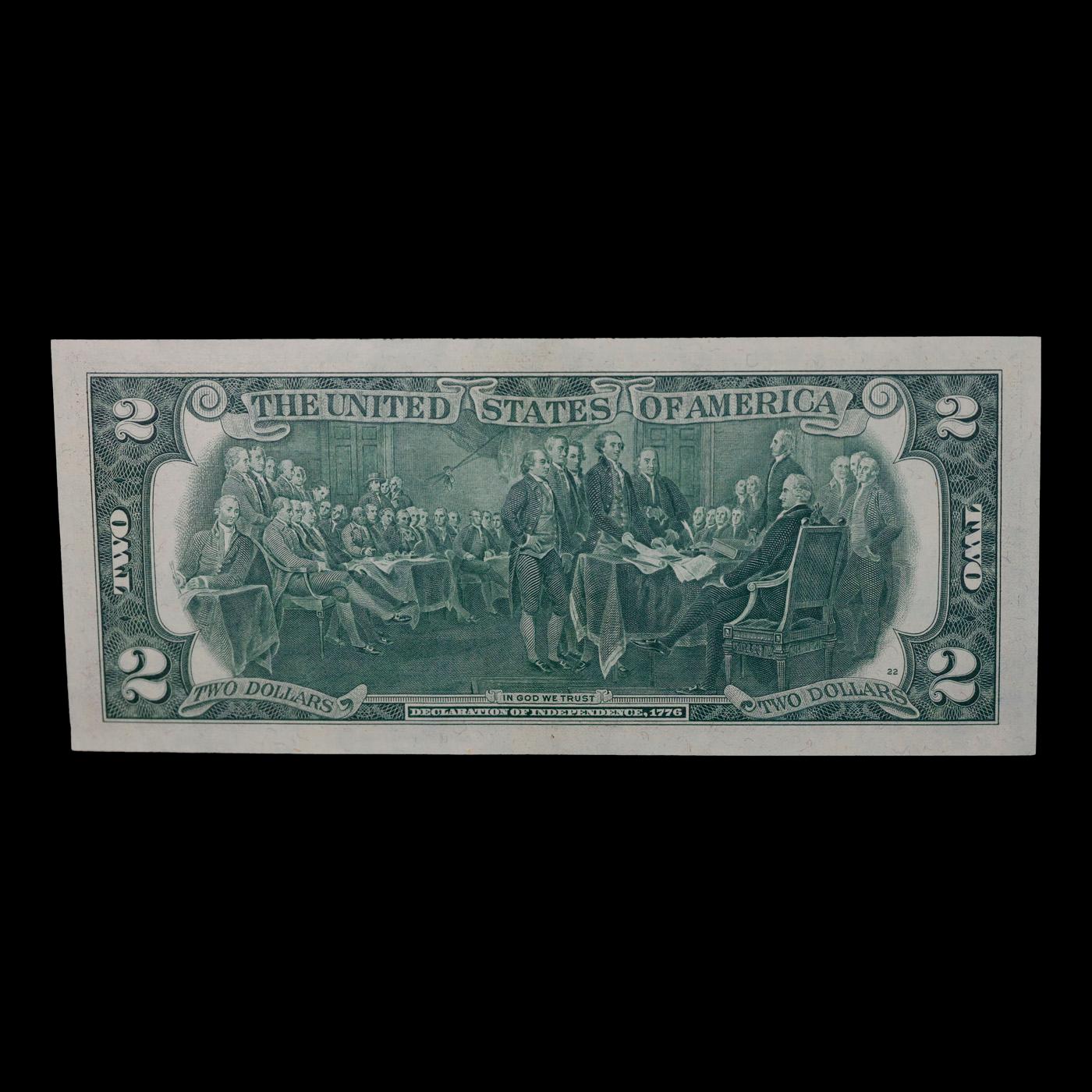 1976 $2 Federal Reserve Note (Philadelphia, PA) Grades Gem CU