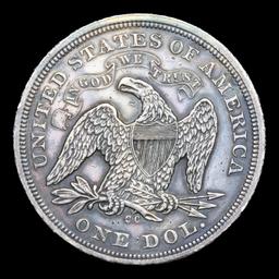 ***Auction Highlight*** 1870-cc Seated Liberty Dollar $1 Graded ms62 details By SEGS (fc)