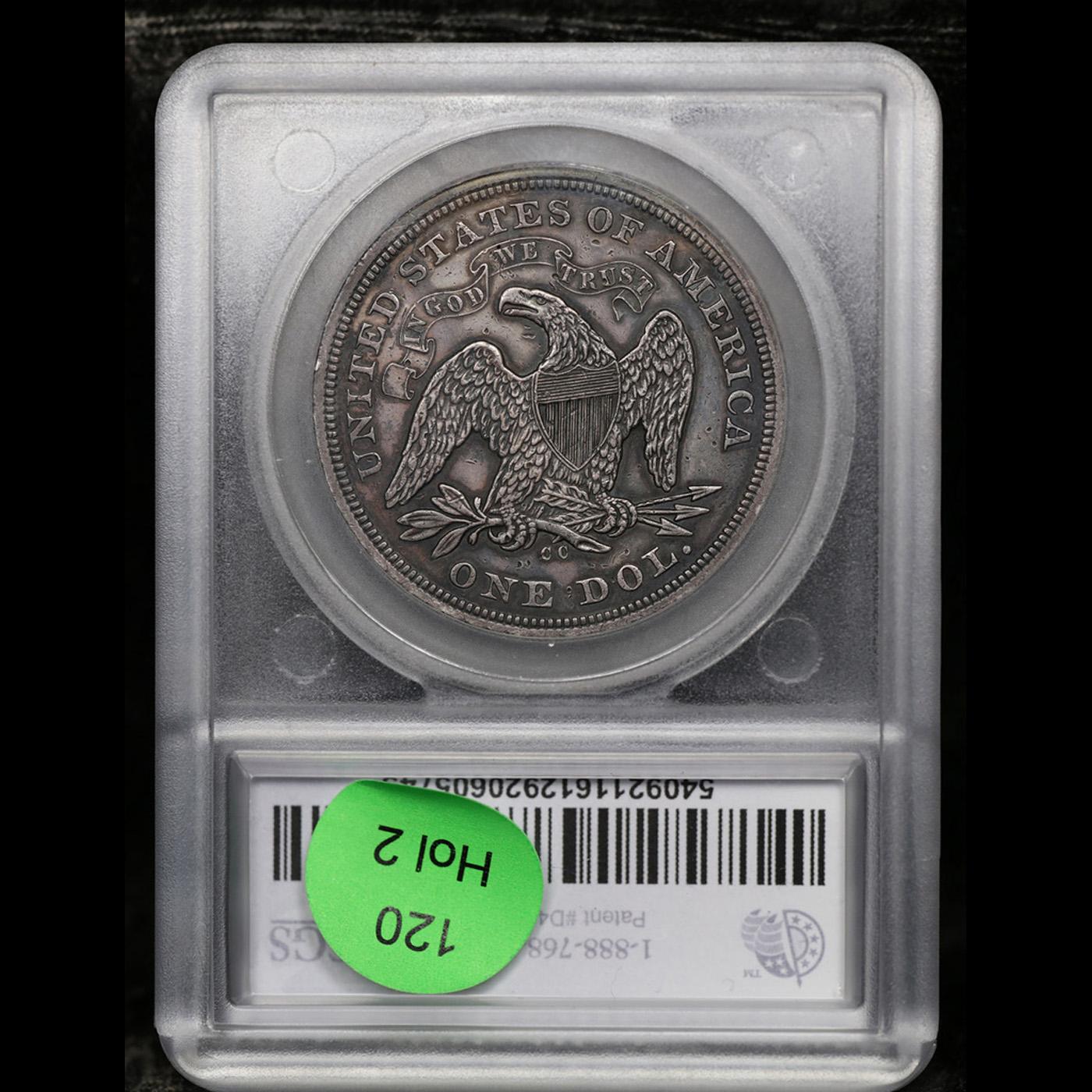 ***Auction Highlight*** 1870-cc Seated Liberty Dollar $1 Graded ms62 details By SEGS (fc)