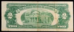 1953 $2 Red Seal United States Note Grades vf+