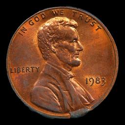 1983-p Lincoln Cent Mint Error 1c Grades GEM Unc RB